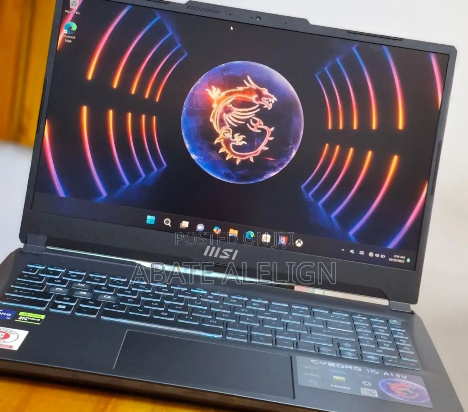 New Laptop MSI Cyborg 15 16GB Intel Core I7 SSD 512GB