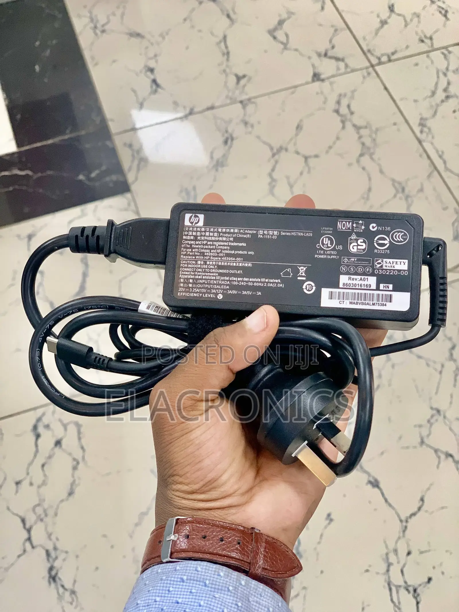 Original 65 Watt Type C Charger for Hp/Dell and Lenovo