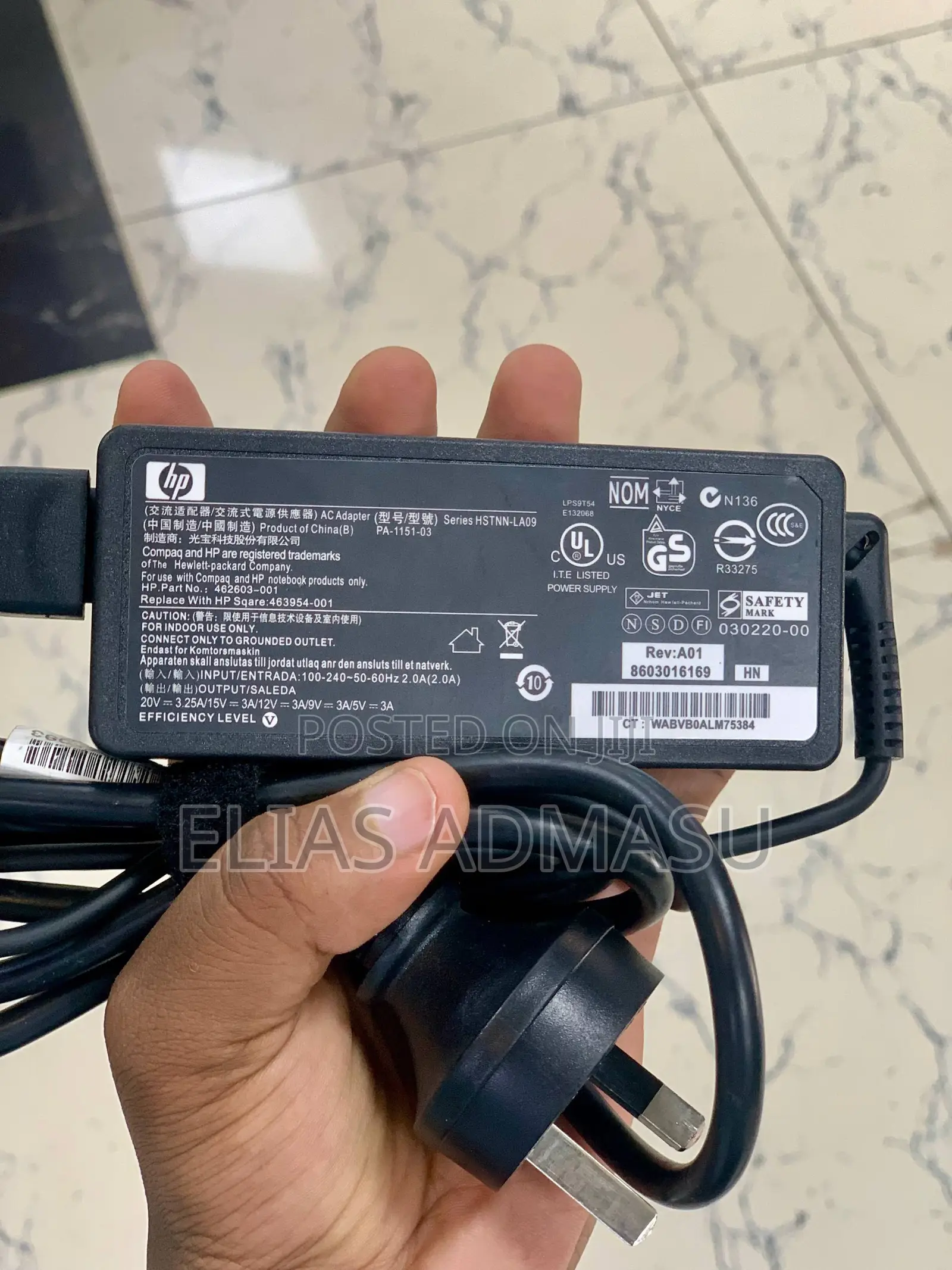 Original 65 Watt Type C Charger for Hp/Dell and Lenovo
