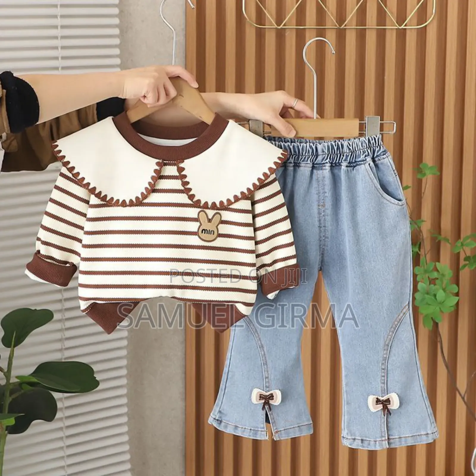 Mk- 0705 Girls Two Piece Set Casual Outfit Size: 1-5 Years