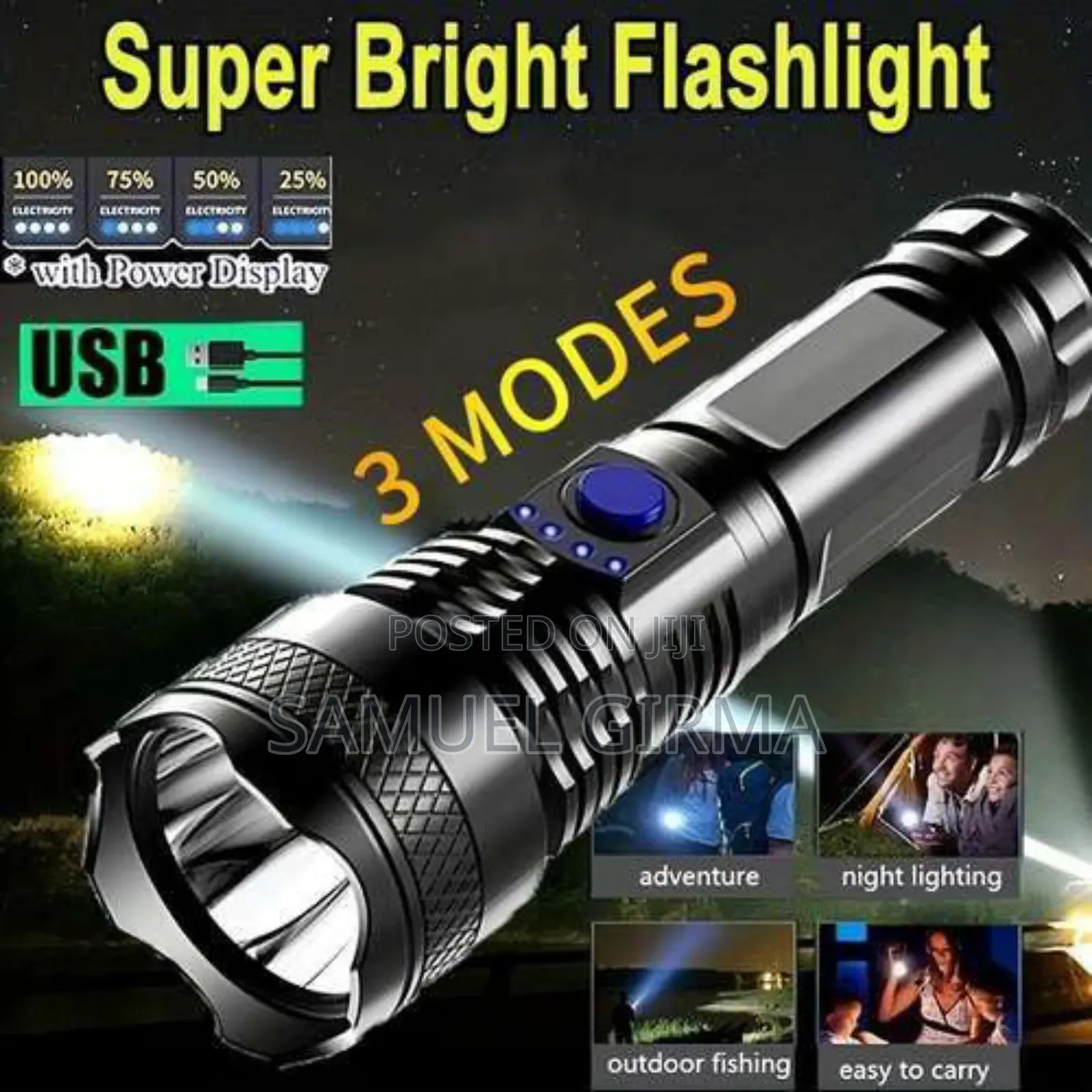 High-powered Led Brightness And Reliability Rechargeable Flashlight