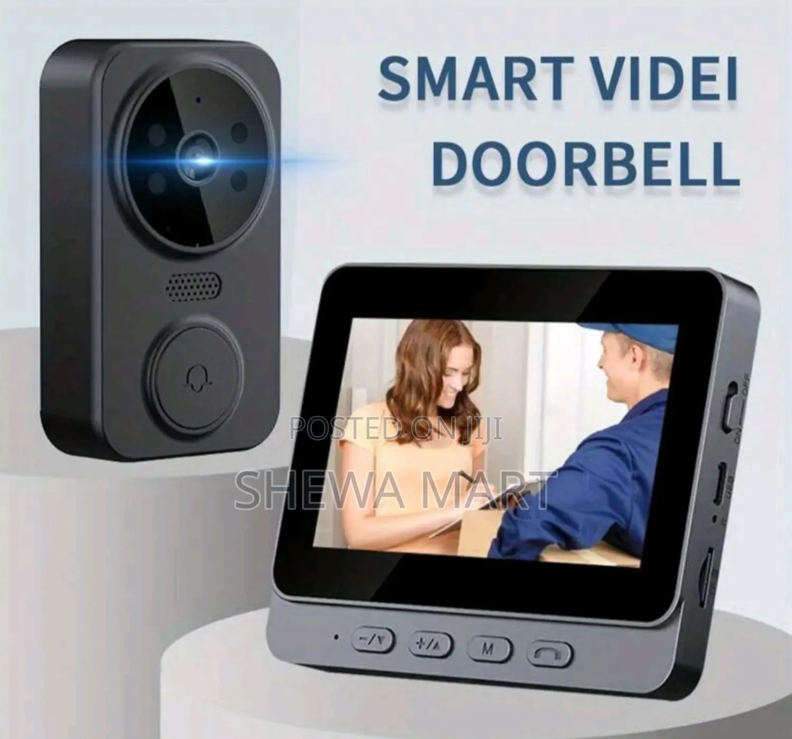 Wireless Video Doorbell Camera, 4.3" LCD Screen, No Wifi/Internet Requ