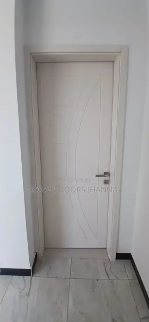 Crown Door Made of Natural Stone Wooden Fiber. Indoor Main Gates