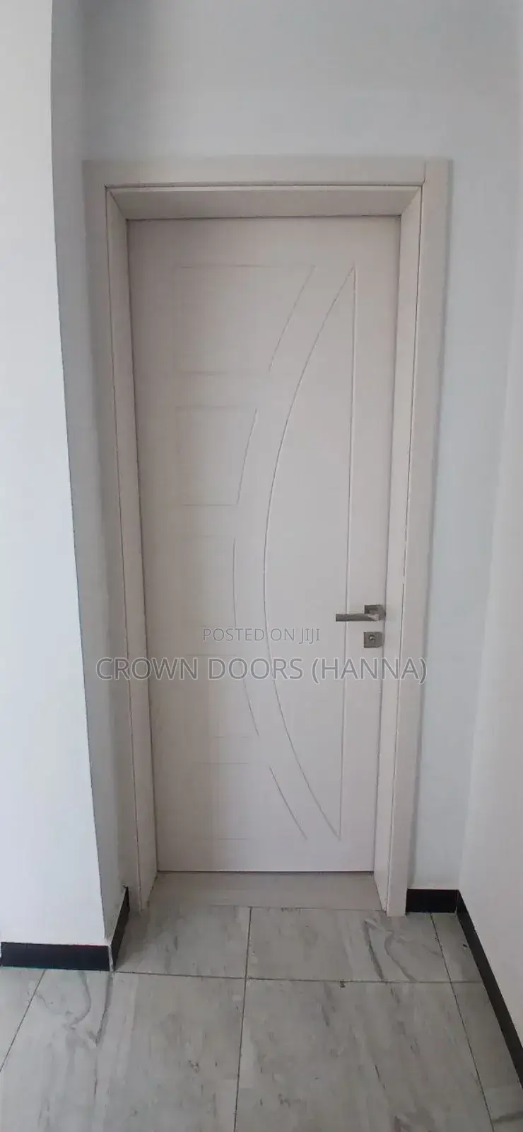 Crown Door Made of Natural Stone Wooden Fiber. Indoor Main Gates