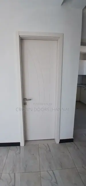 Crown Door Made of Natural Stone Wooden Fiber. Indoor Main Gates