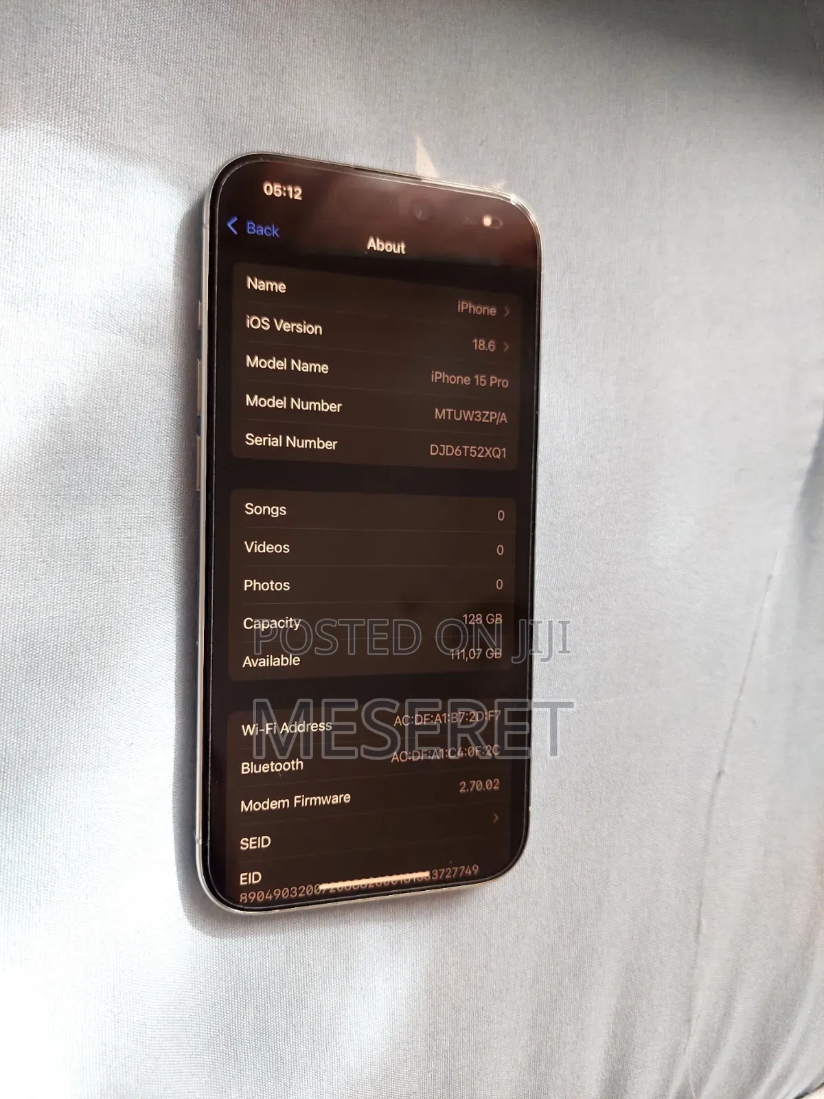 Apple iPhone 15 Pro 128 GB White