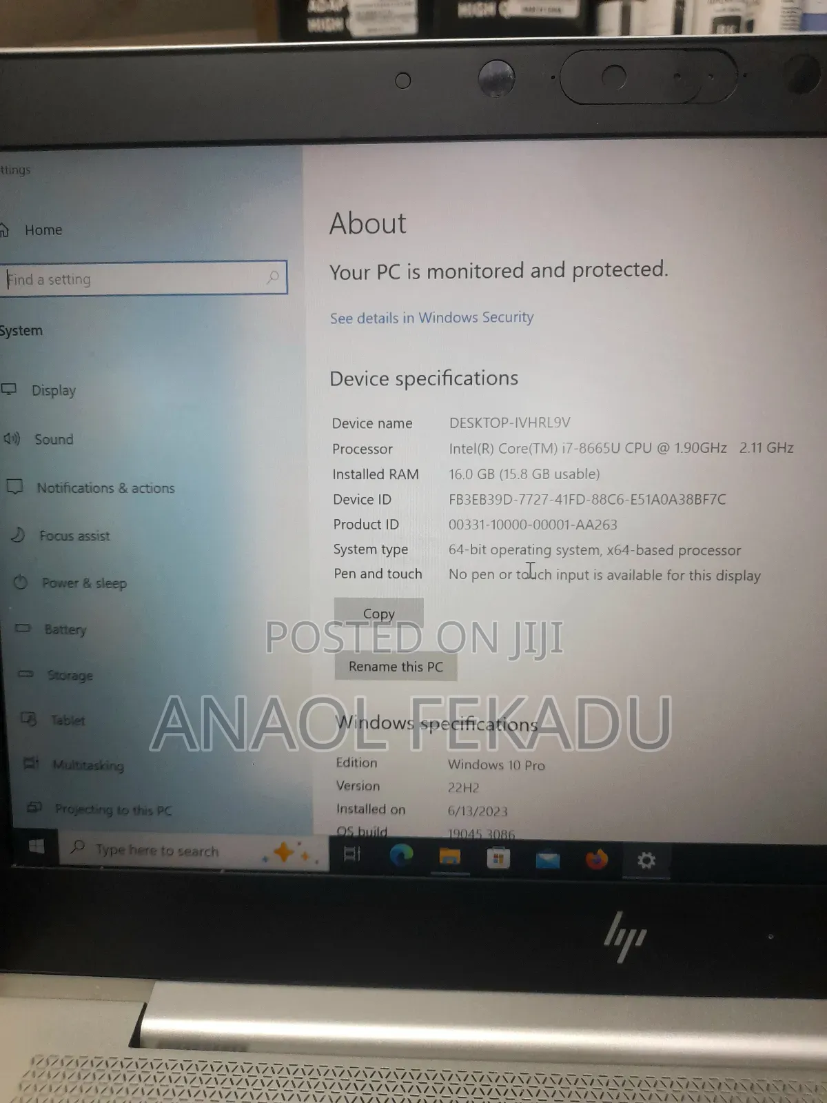 Laptop HP EliteBook 840 16GB Intel Core I7 SSD 512GB