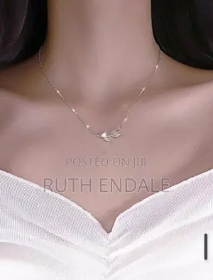 Photo - Rose Stem Pendant Necklace – Elegant Unique