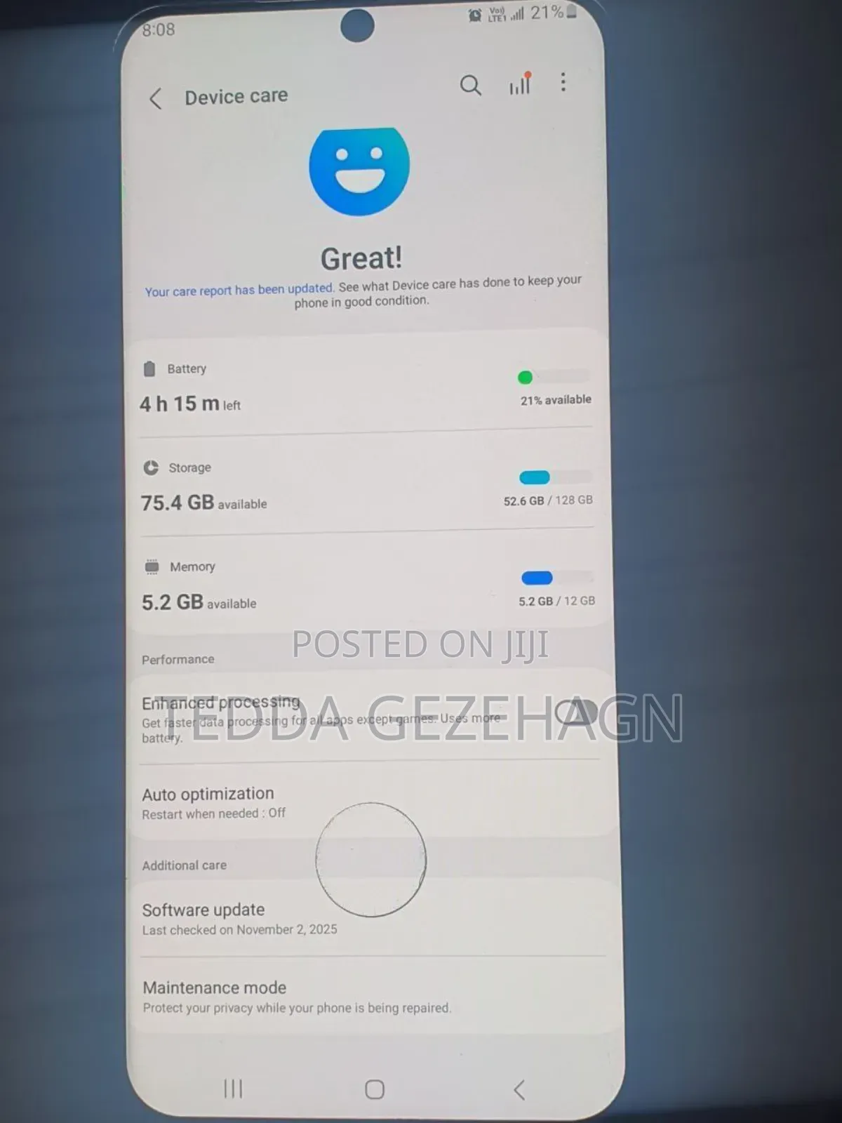 Samsung Galaxy S20 128 GB Black