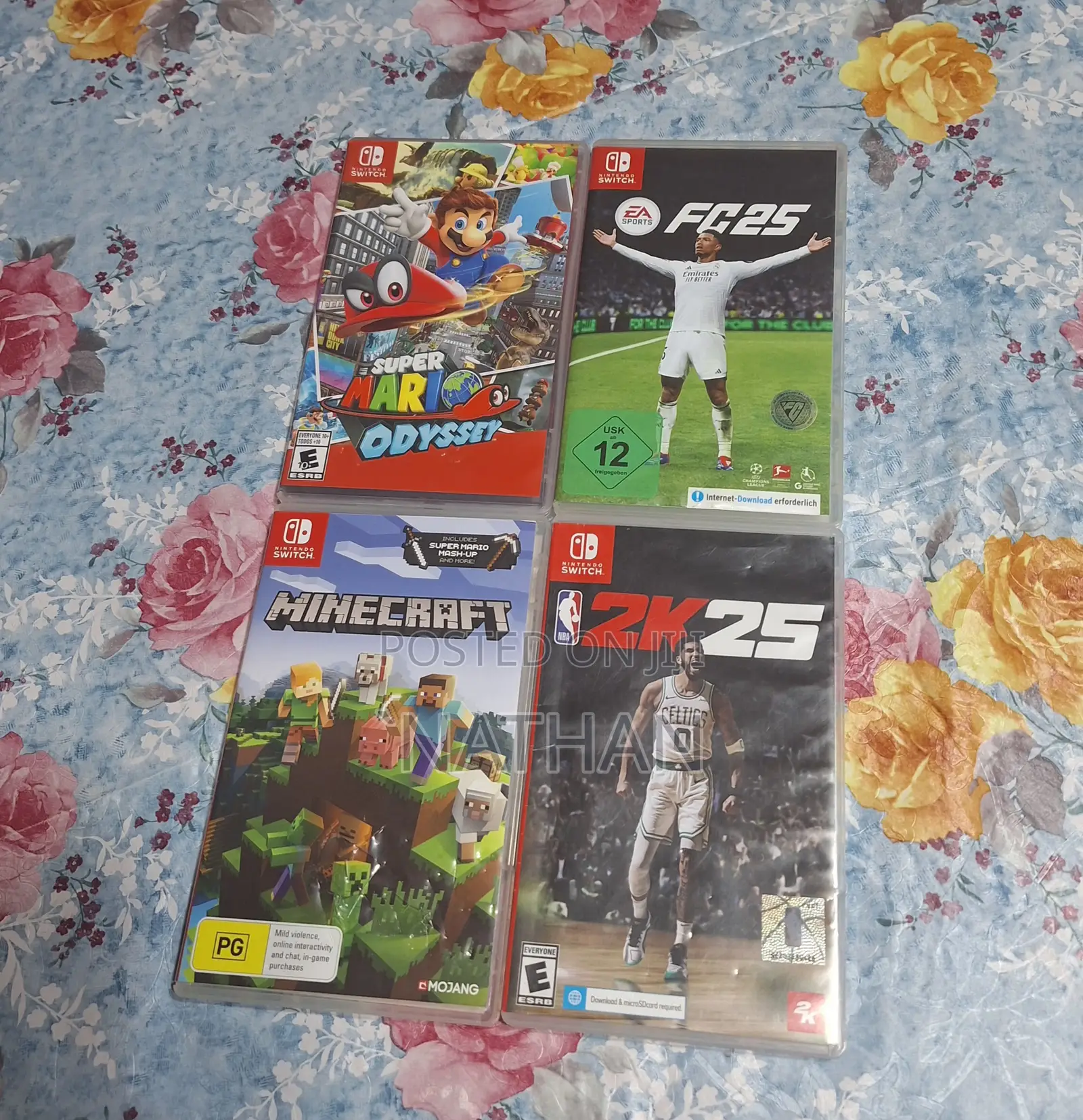 Used Nintendo Switch 1 With 4 Extra Games