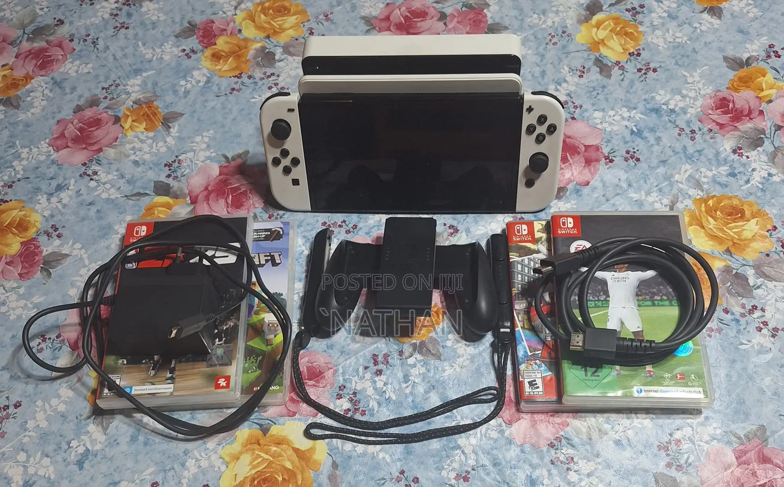 Used Nintendo Switch 1 With 4 Extra Games