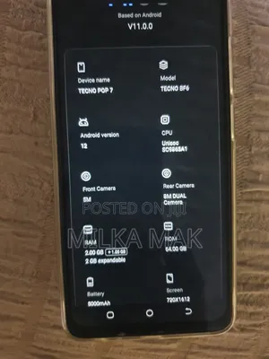 New Tecno Pop 7 64 GB Black