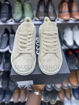 Polo Ralph Lauren Low-Top Suede Sneaker (Light Beige)