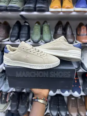 Photo - Polo Ralph Lauren Low-Top Suede Sneaker (Light Beige)