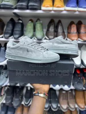 Polo Ralph Lauren Low-top Suede Sneaker (Gray Suede)