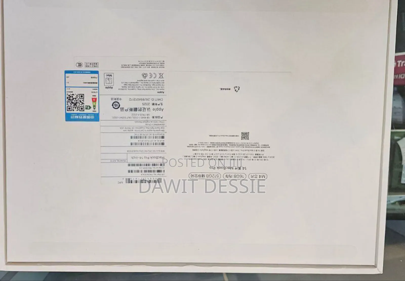 New Laptop Apple MacBook Pro 2024 M4 14-Inch 16GB Apple M4 SSD 512GB