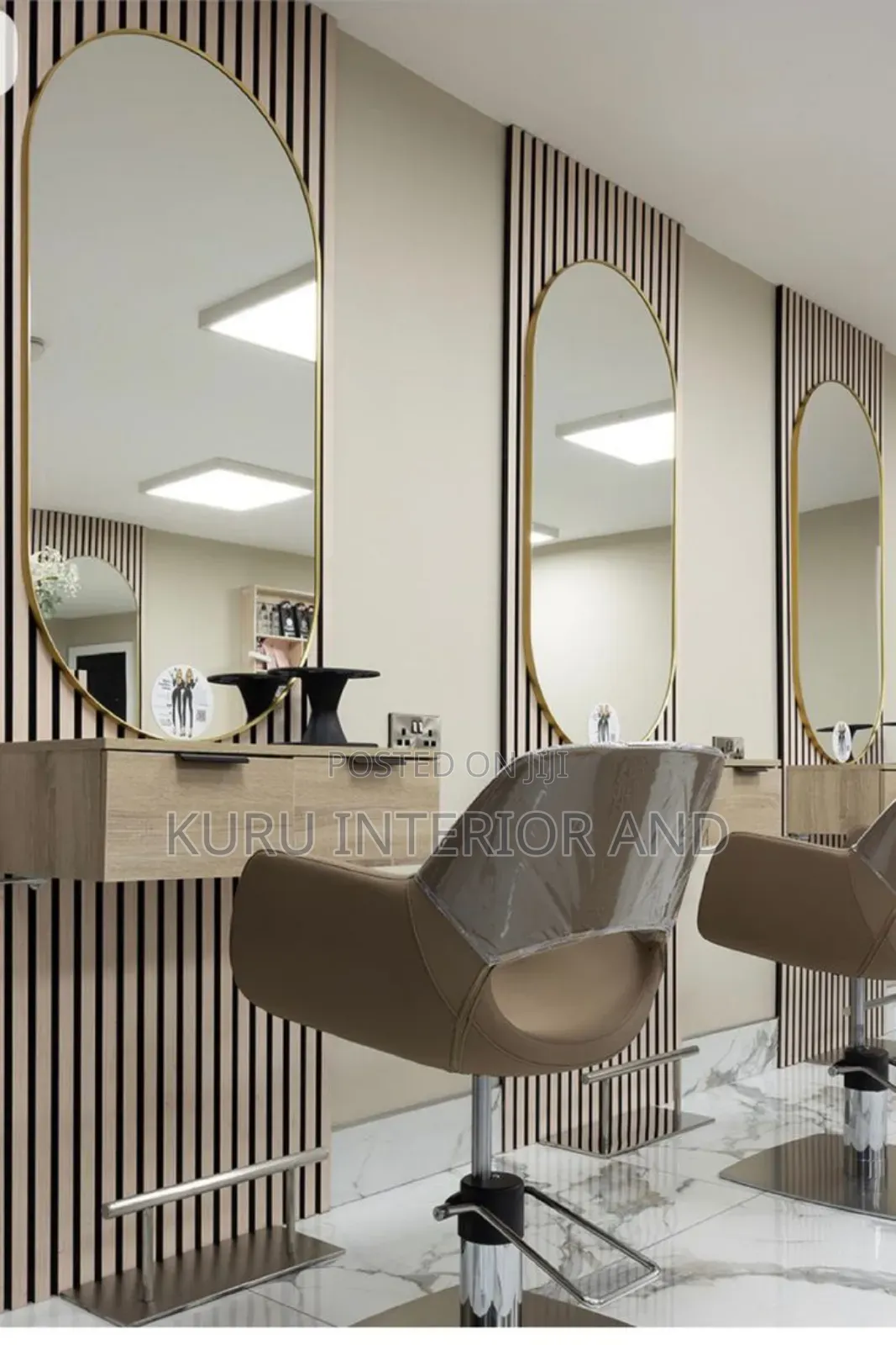 Beauty Salon Mirror With Drawer 240cm X80 Cm You Can Customize