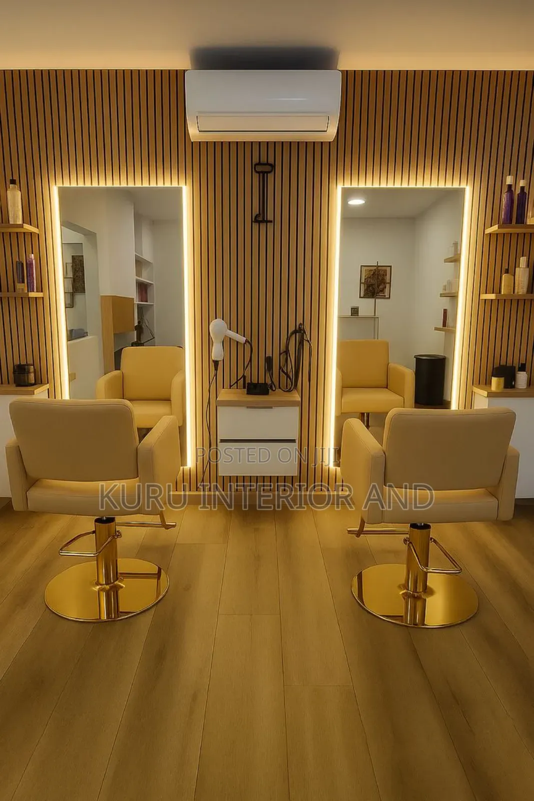 Beauty Salon Mirror With Drawer Light 180cm X80 Cm You Can Customize