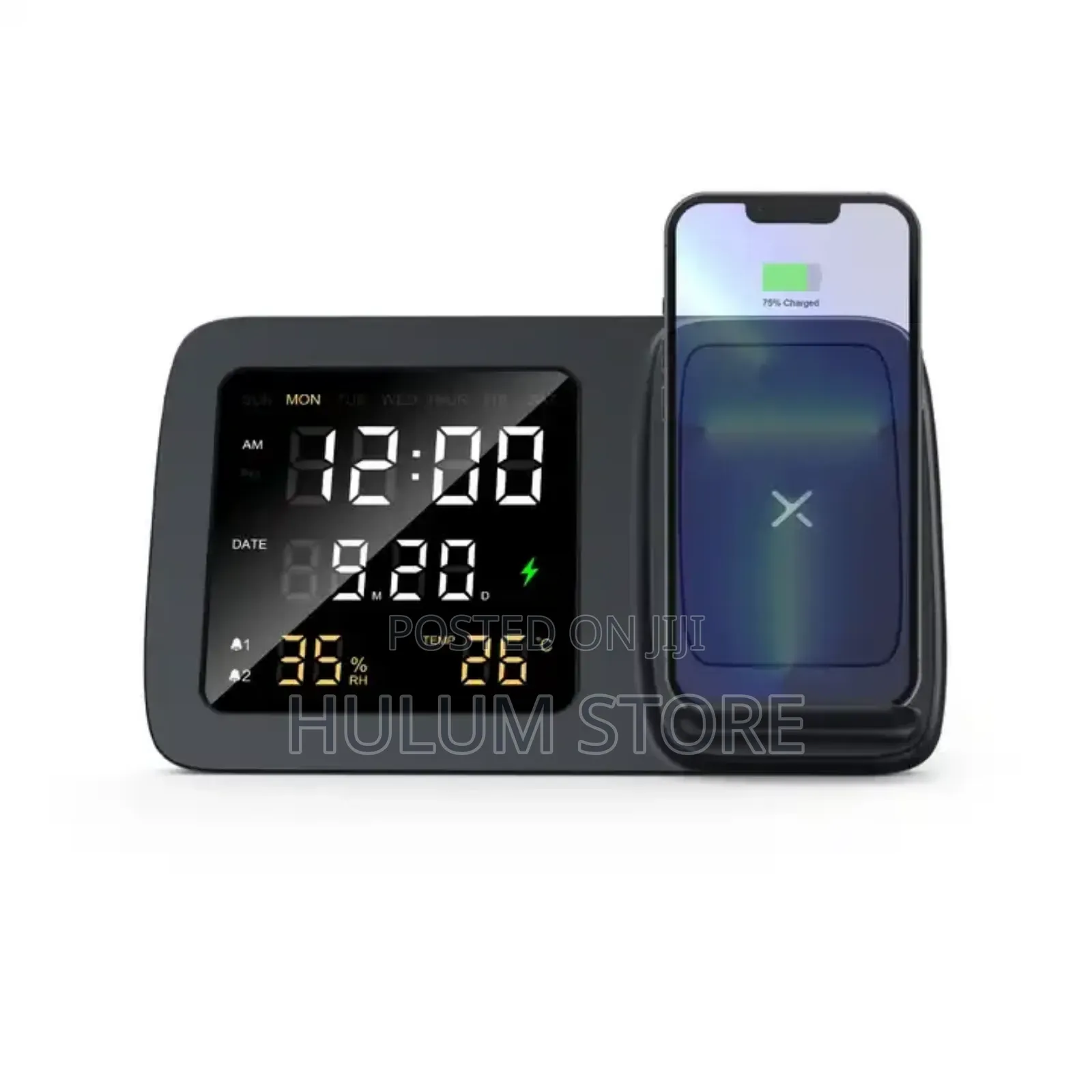 Rise Digital Alarm Clock Wireless Charger