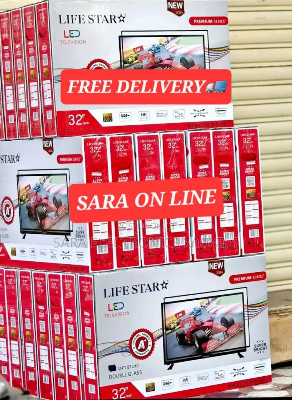 ☆Life Star 32" Smart Tv 2 Year Warranty Free Delivery ■Price 35,500