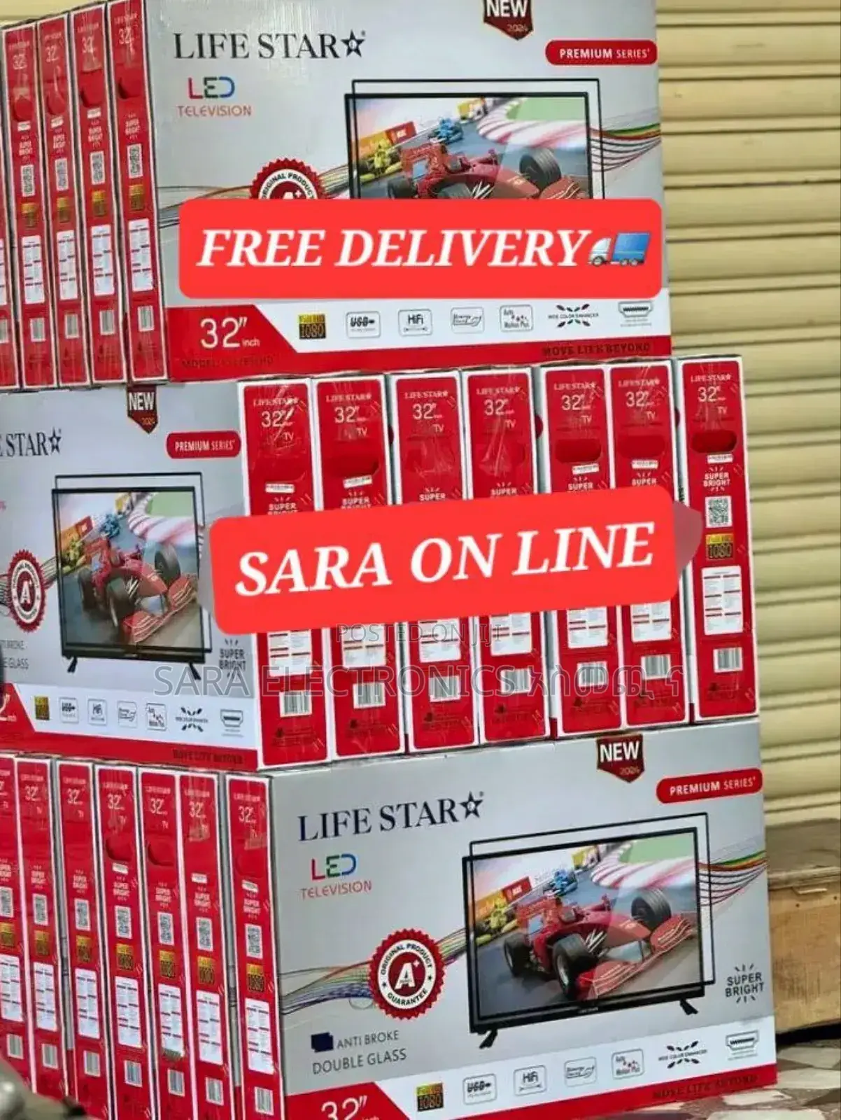 ☆Life Star 32" Smart Tv 2 Year Warranty Free Delivery ■Price 35,500