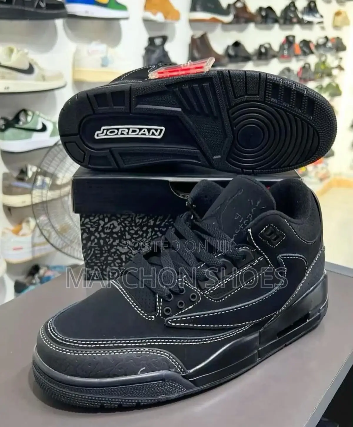 Air Jordan 3 Retro X Travis Scott Custom Black Cat “Cactus Jack”