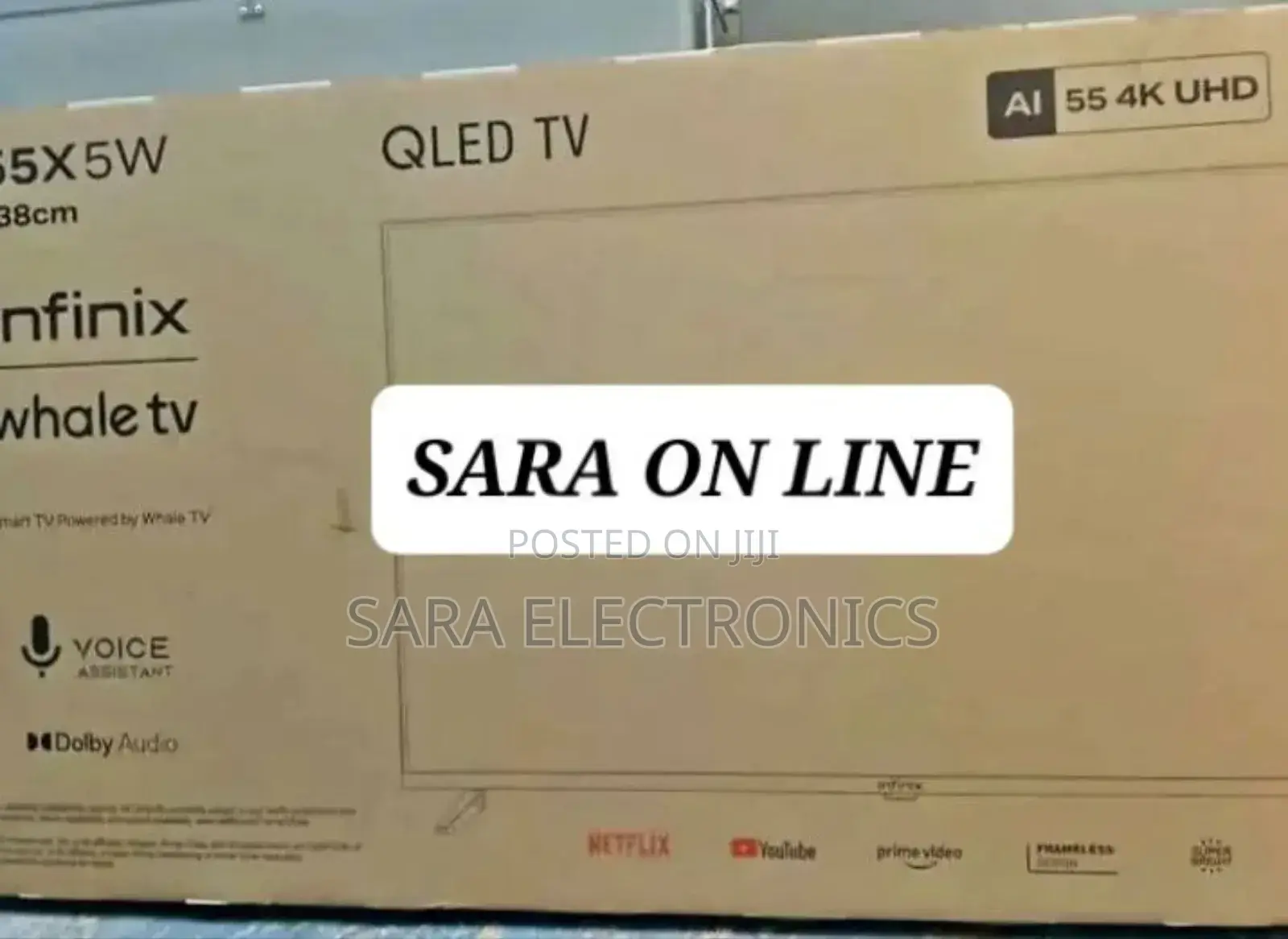 ¤■Infinix 55" Qled Tv Single Screen 10year Warranty Free Delivery