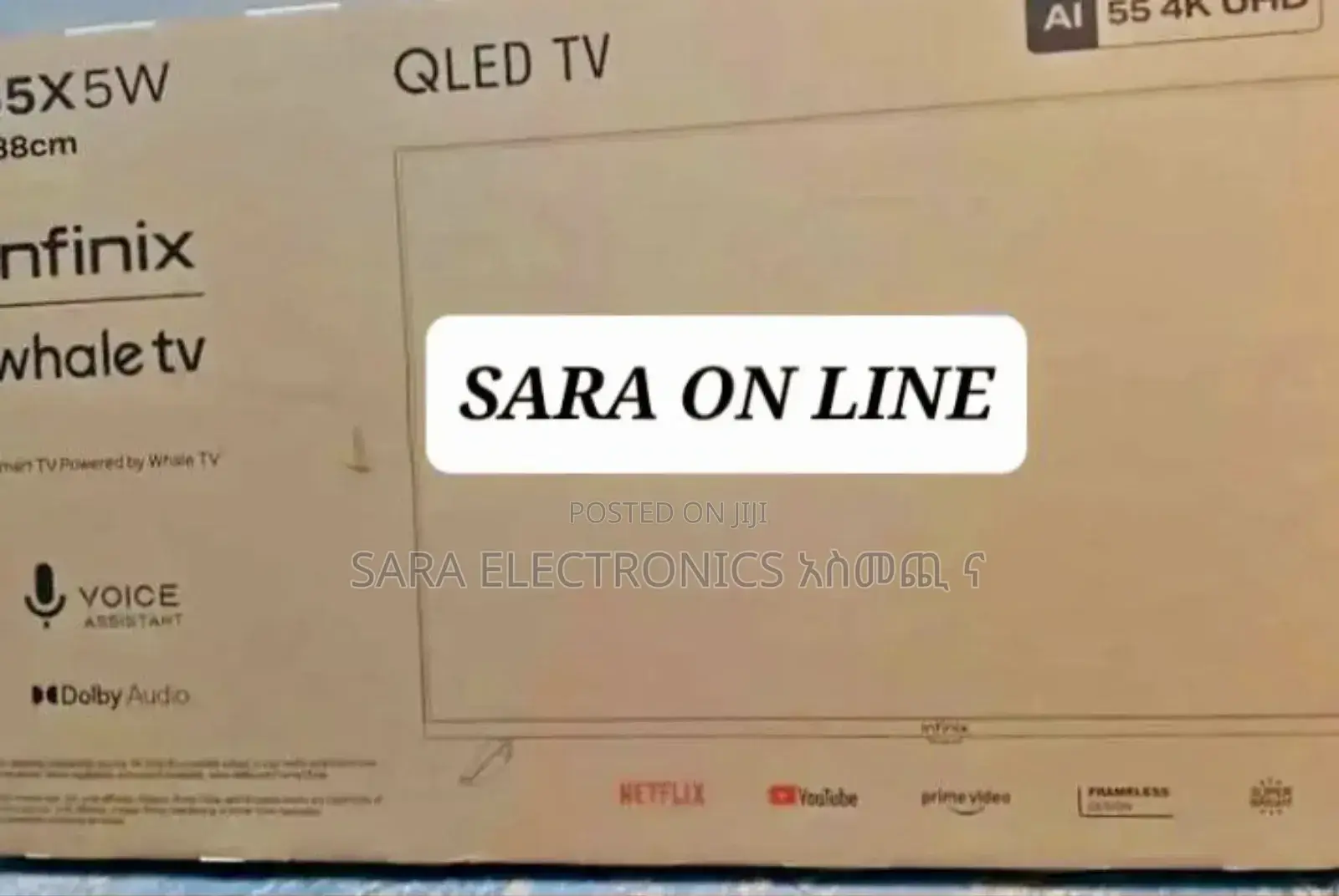 ¤■Infinix 55" Qled Tv Single Screen 10year Warranty Free Delivery