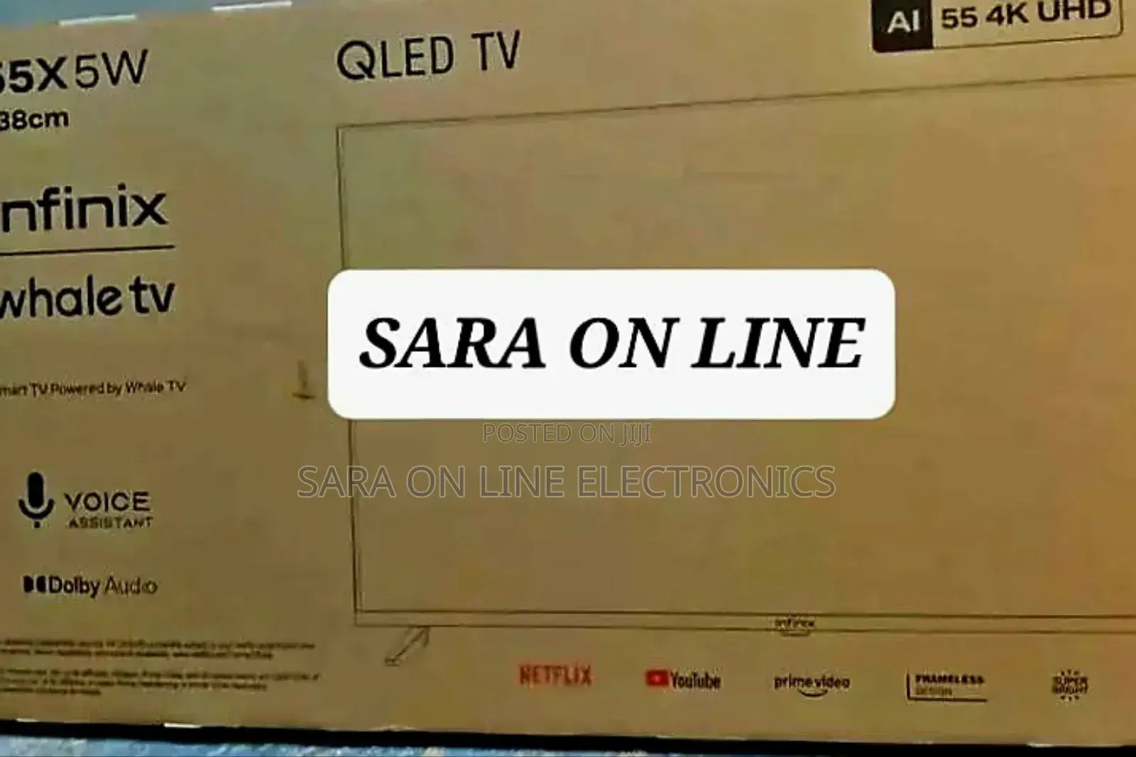 ¤■Infinix 55" Qled Tv Single Screen 10year Warranty Free Delivery