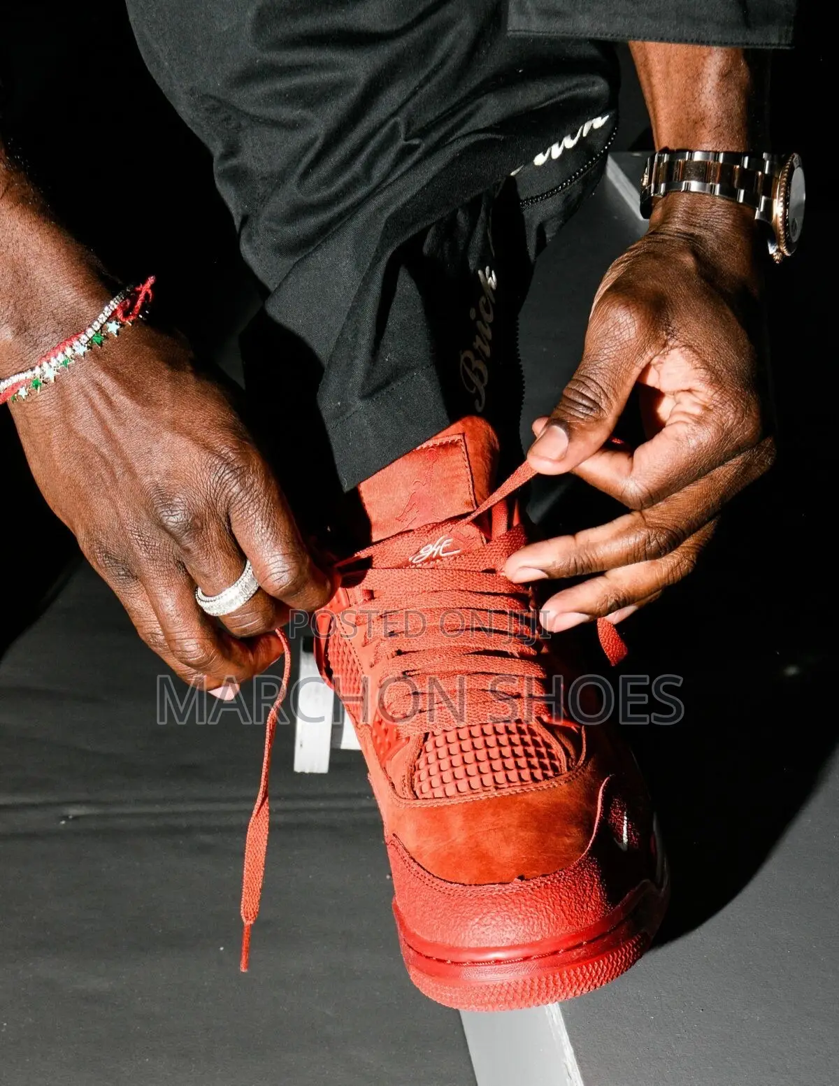 Nigel Sylvester X Air Jordan 4 “Brick by Brick” (Orange-Red )