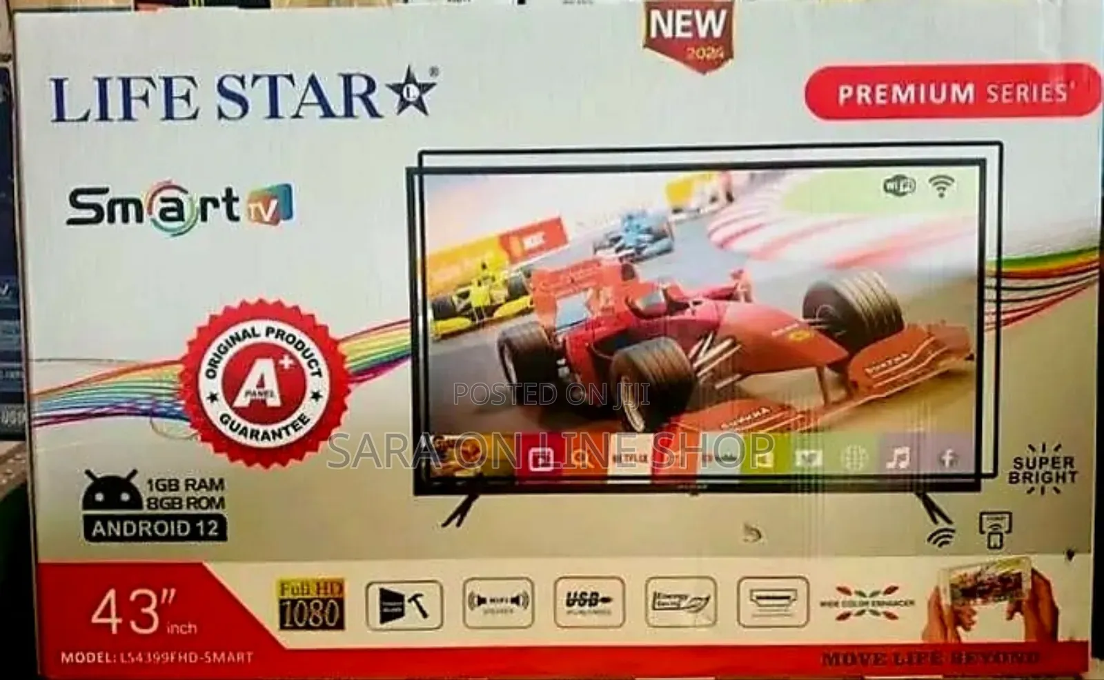 Life Star 43" Uhd Smart Tv [New Model] 10year Warranty