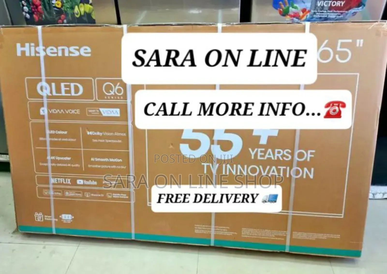 ♧♧Hisence 65" Qled Ultra Tv New 2025 10year Warranty Free Delivery