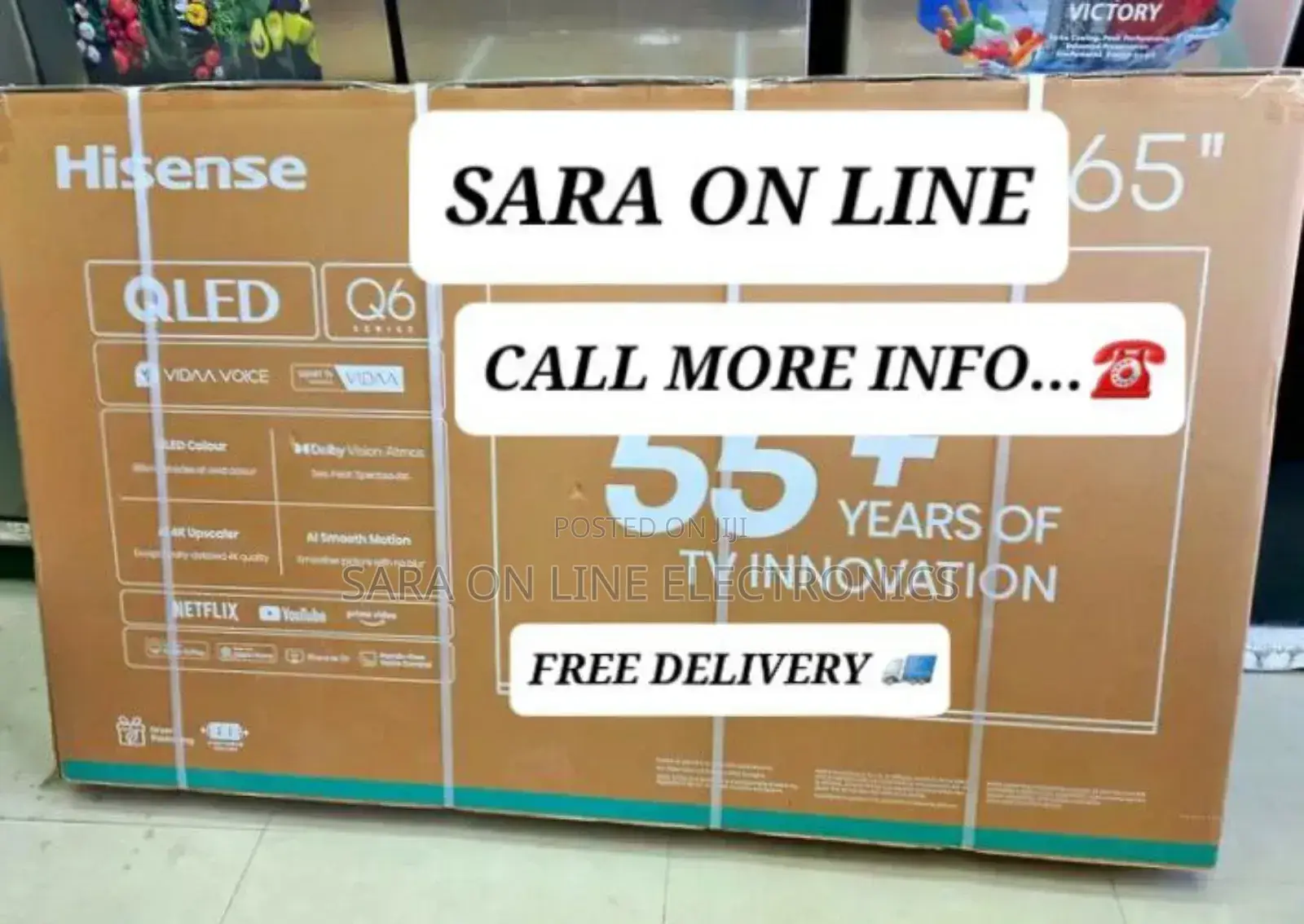 ♧♧Hisence 65" Qled Ultra Tv New 2025 10year Warranty Free Delivery