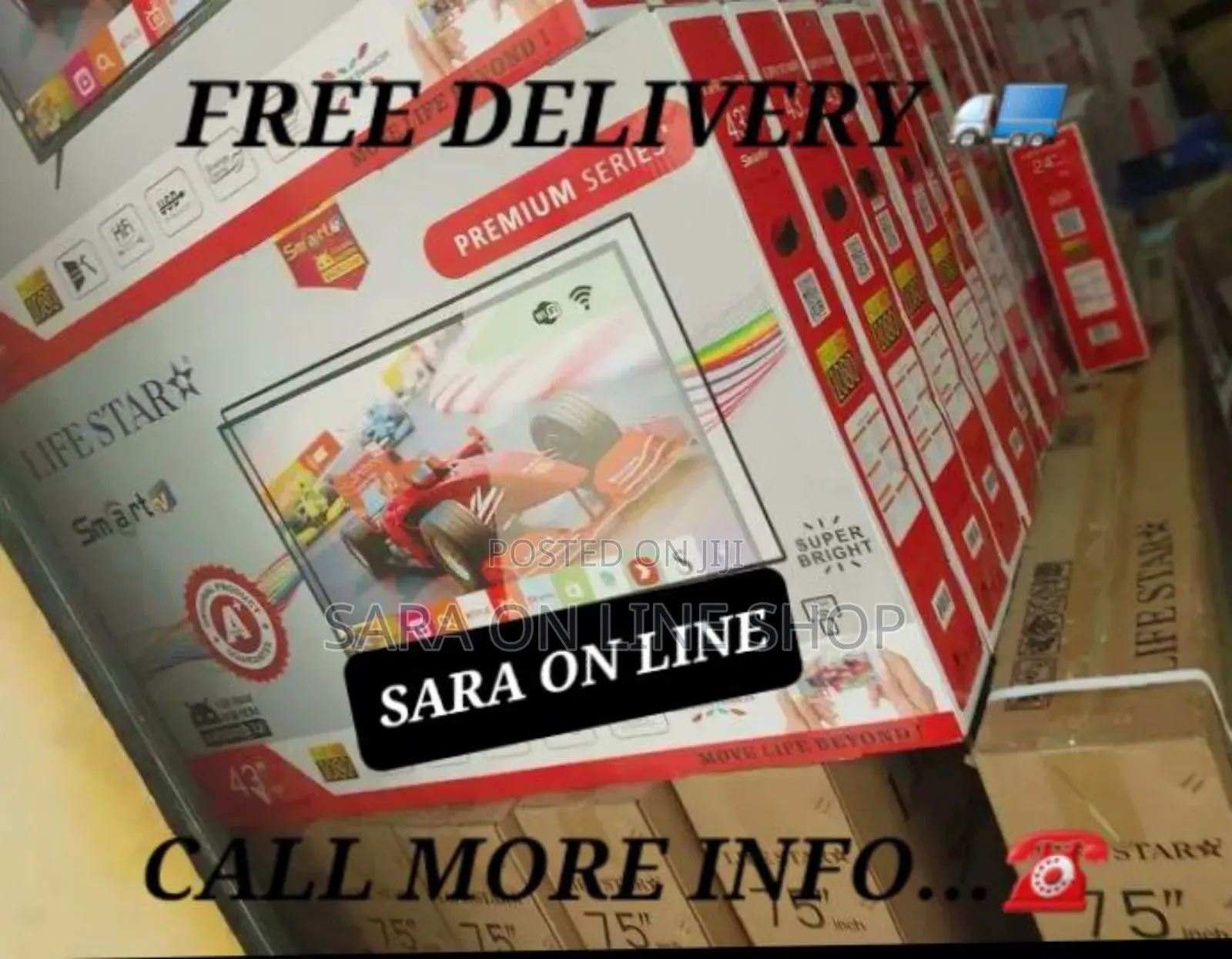 ◇Life Star 32"85"50"55"65"75" Uhd Smart Tv◆New2025model◇Free Delivery