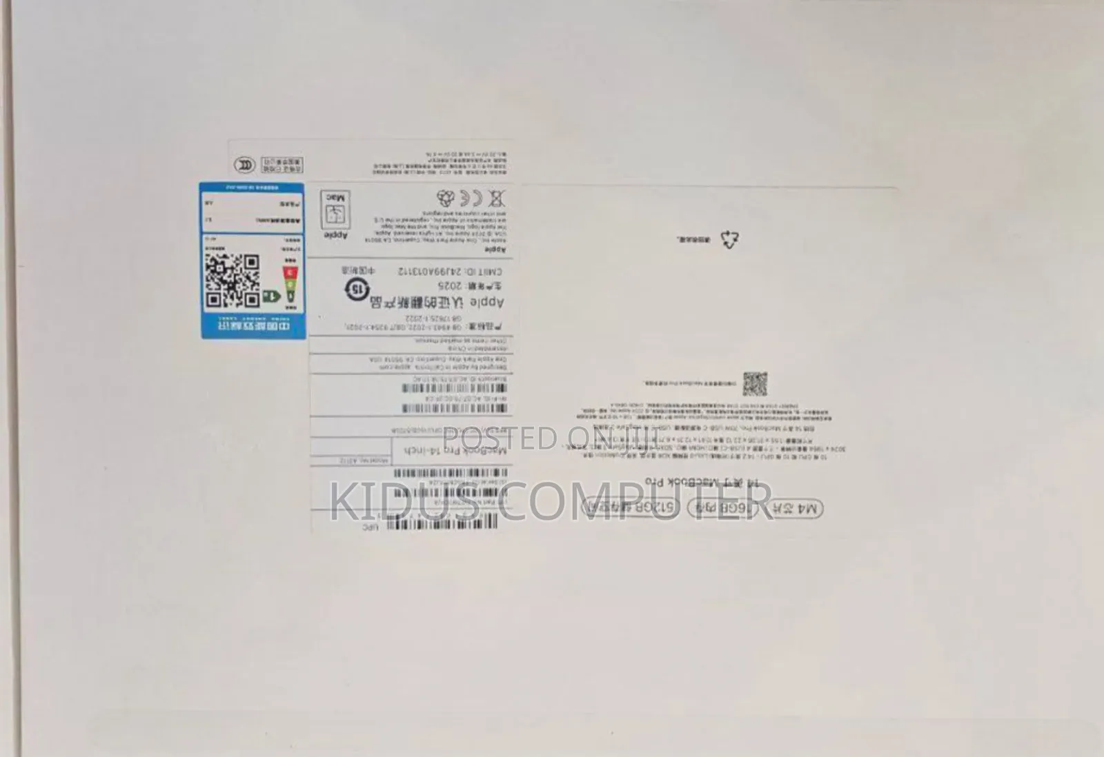 New Laptop Apple MacBook Pro 2024 M4 14-Inch 16GB Apple M4 SSD 512GB