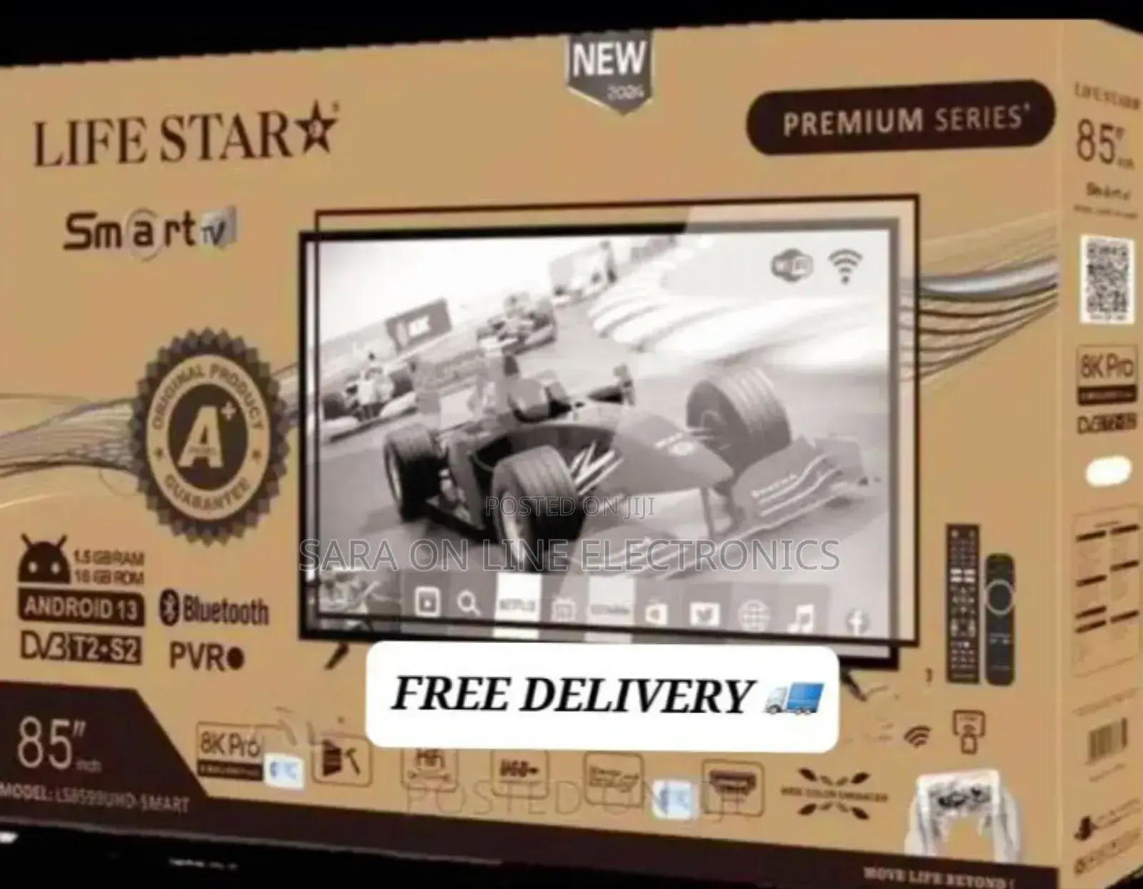 >Life Star 75" Uhdsmart Tv New Model◇Free Delivery 10year Warranty