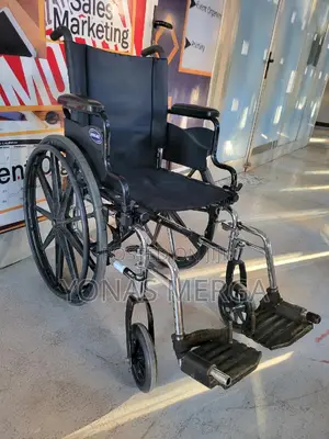 Photo - European Wheelchair韞奩steely Blue Foldable M-Steel Frame Wheelchair