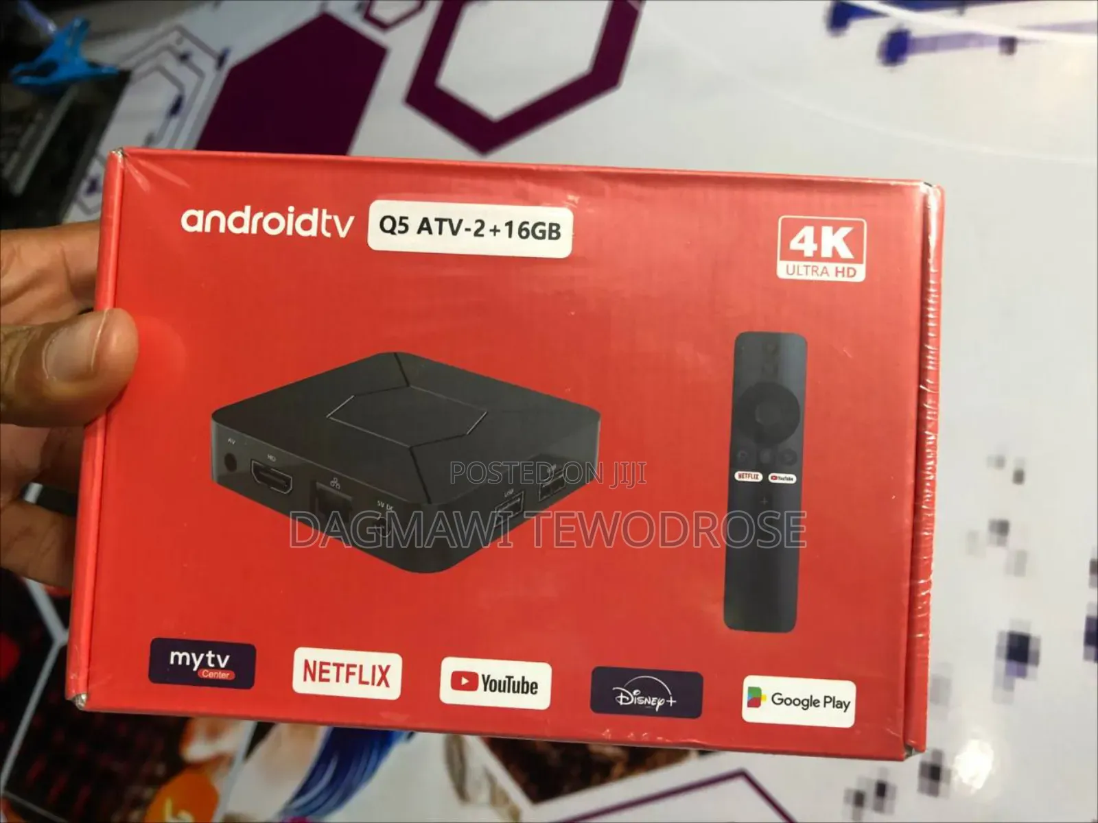  Q5 Atv-2 Android Tv Box ቲቪ አንድሮይድ ስማርት ማረጊያ