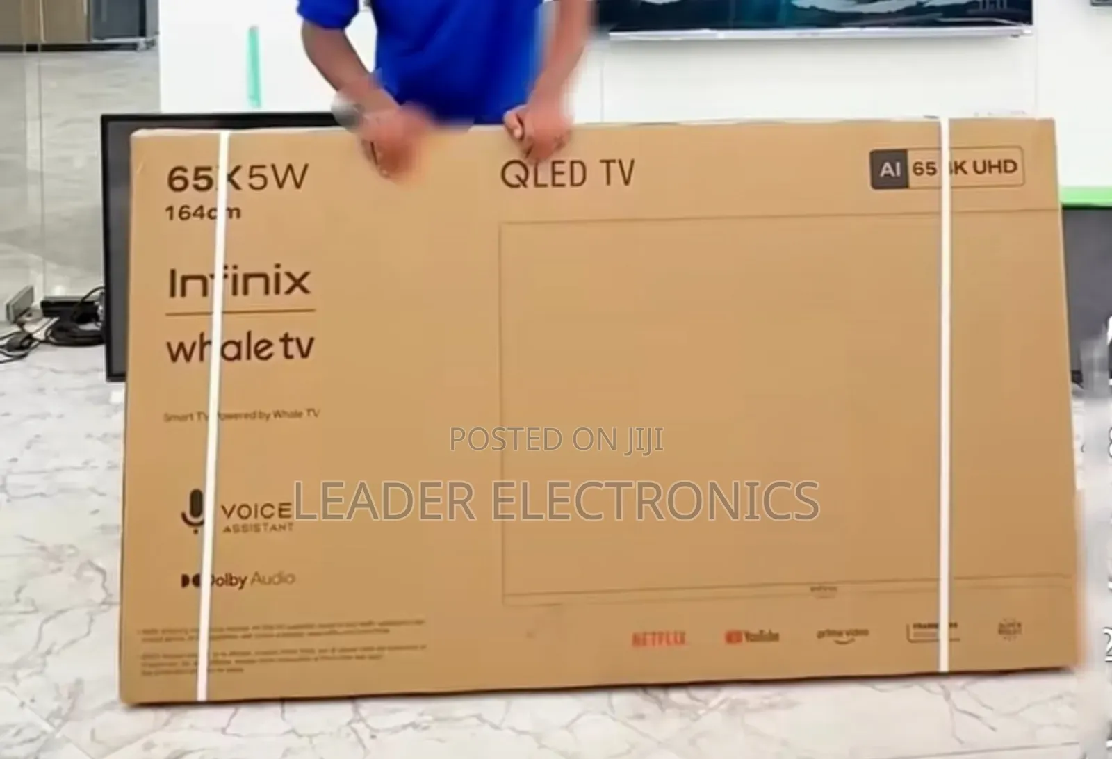 Infinix Tv 65" Smart Android Tv Frameless Design Qled Tv 2025