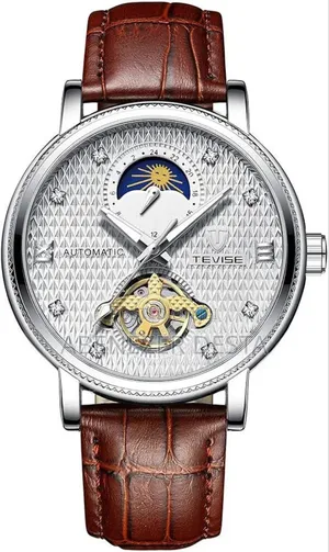 Tevise T612 Men's Automatic Mechanical Watch With a Silver-Tone Case