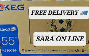 ☆Keg 55" Smart Tv Double Glass New 2025 Model ☆Free Delivery