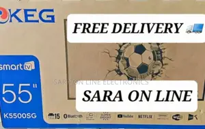 ☆Keg 55" Smart Tv Double Glass New 2025 Model ☆Free Delivery