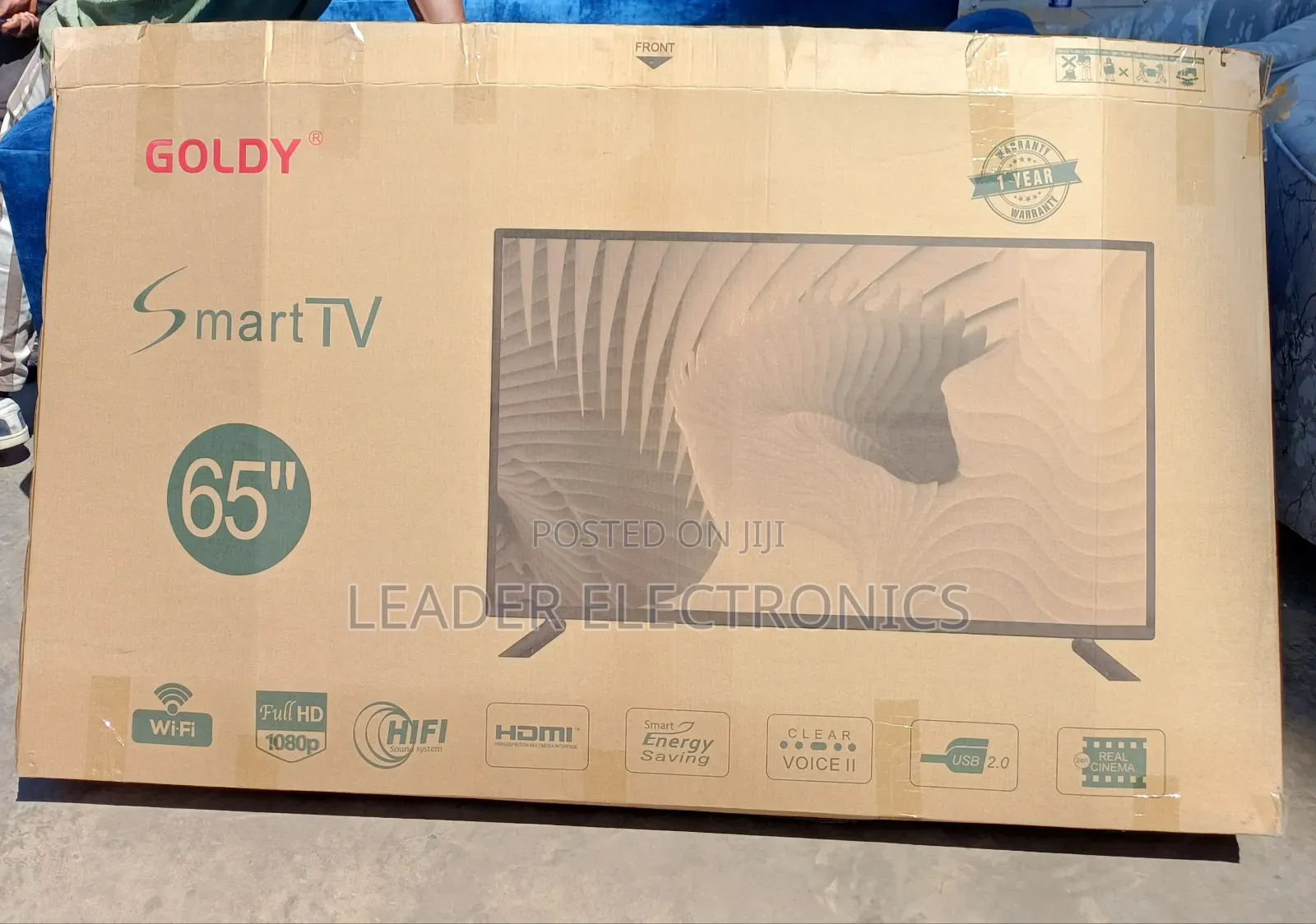 Goldy Tv 65" Smart Android Tv Double Glass Tv