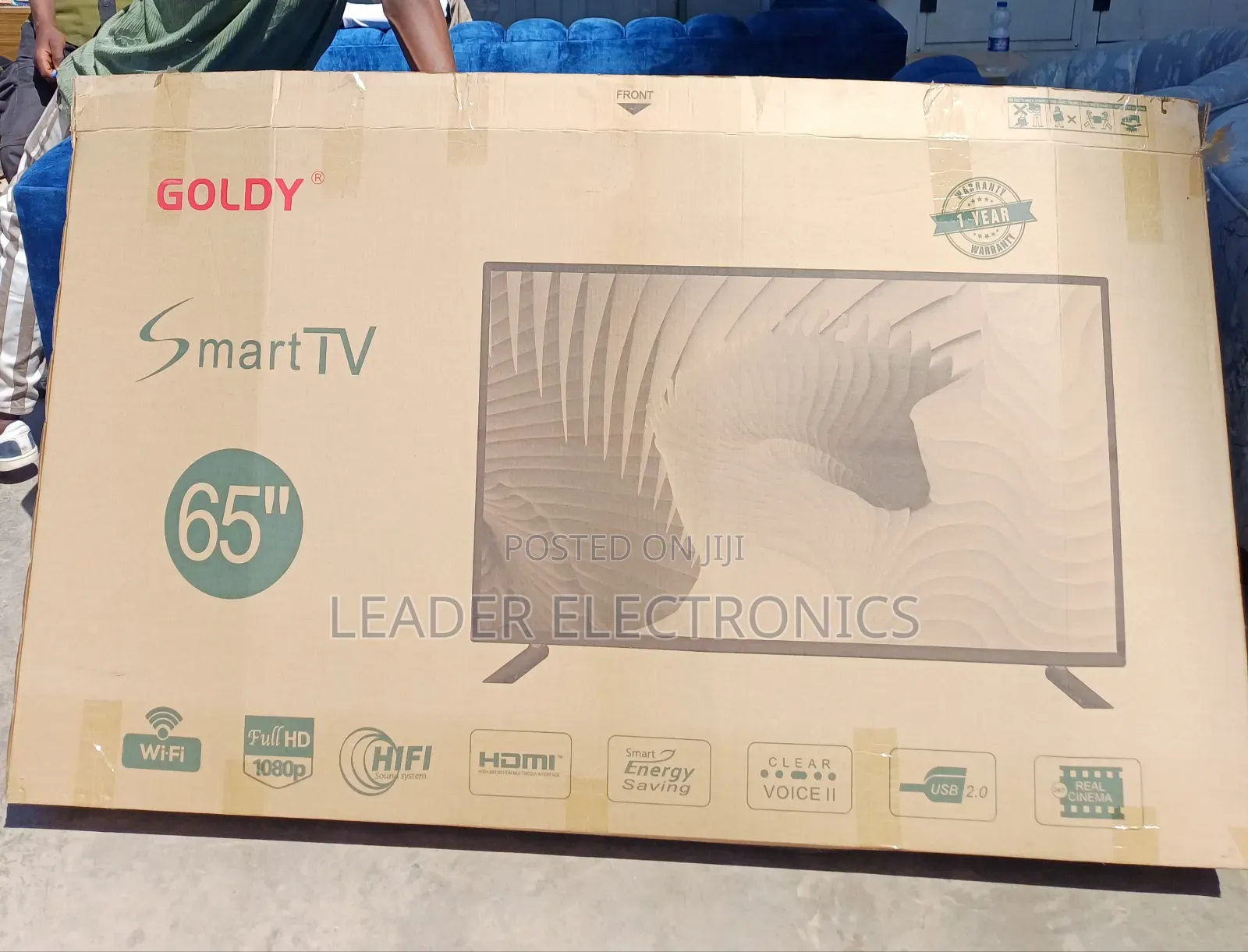Goldy Tv 65" Smart Android Tv Double Glass Tv