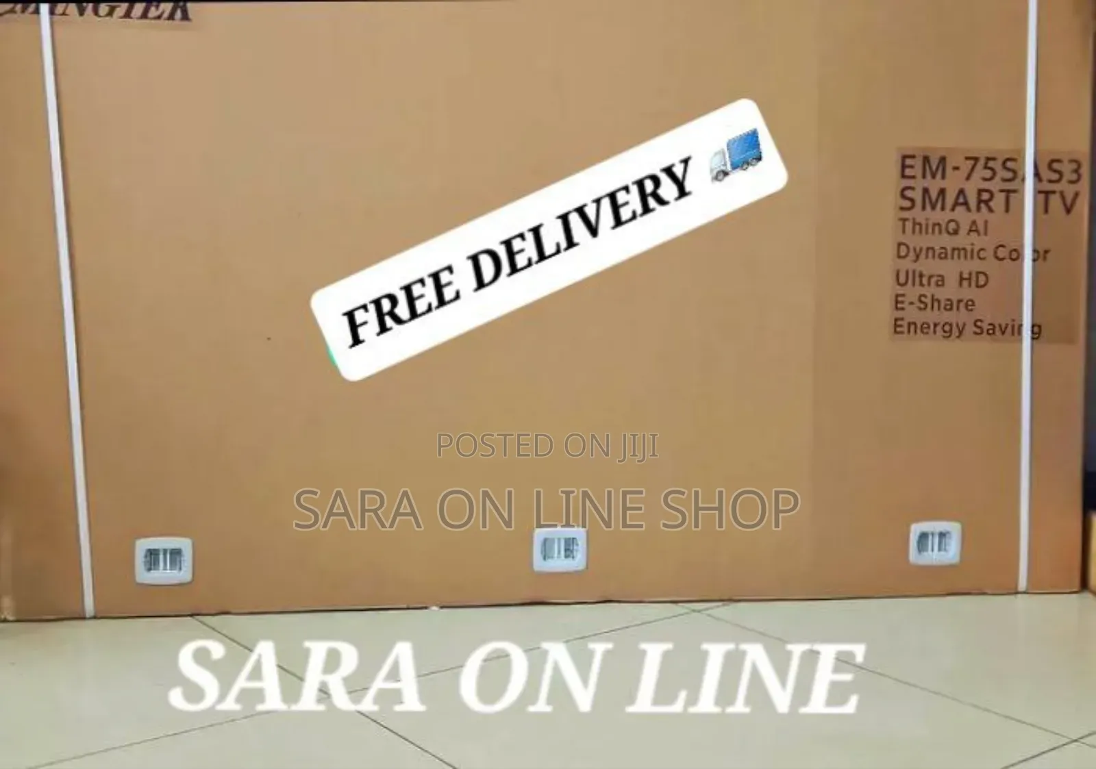 e-Mingtek 75" Uhd Single Screen Frameless Tv New 2025 Model