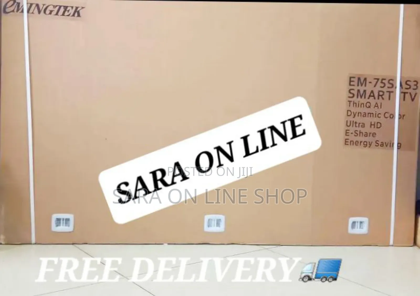 e-Mingtek 75" Uhd Single Screen Frameless Tv New 2025 Model