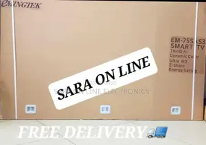 e-Mingtek 75" Uhd Single Screen Frameless Tv New 2025 Model