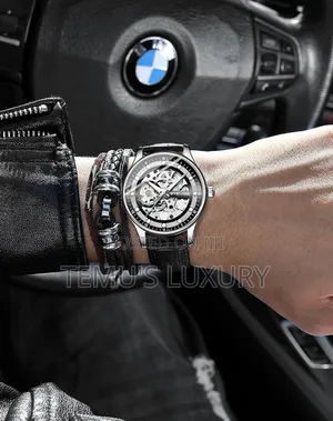 Tevise Automatic Mechanical Watch Men's Luxury Business Leather Strap