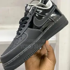 New Nike Air Force Coustom Black Fashion Shoes