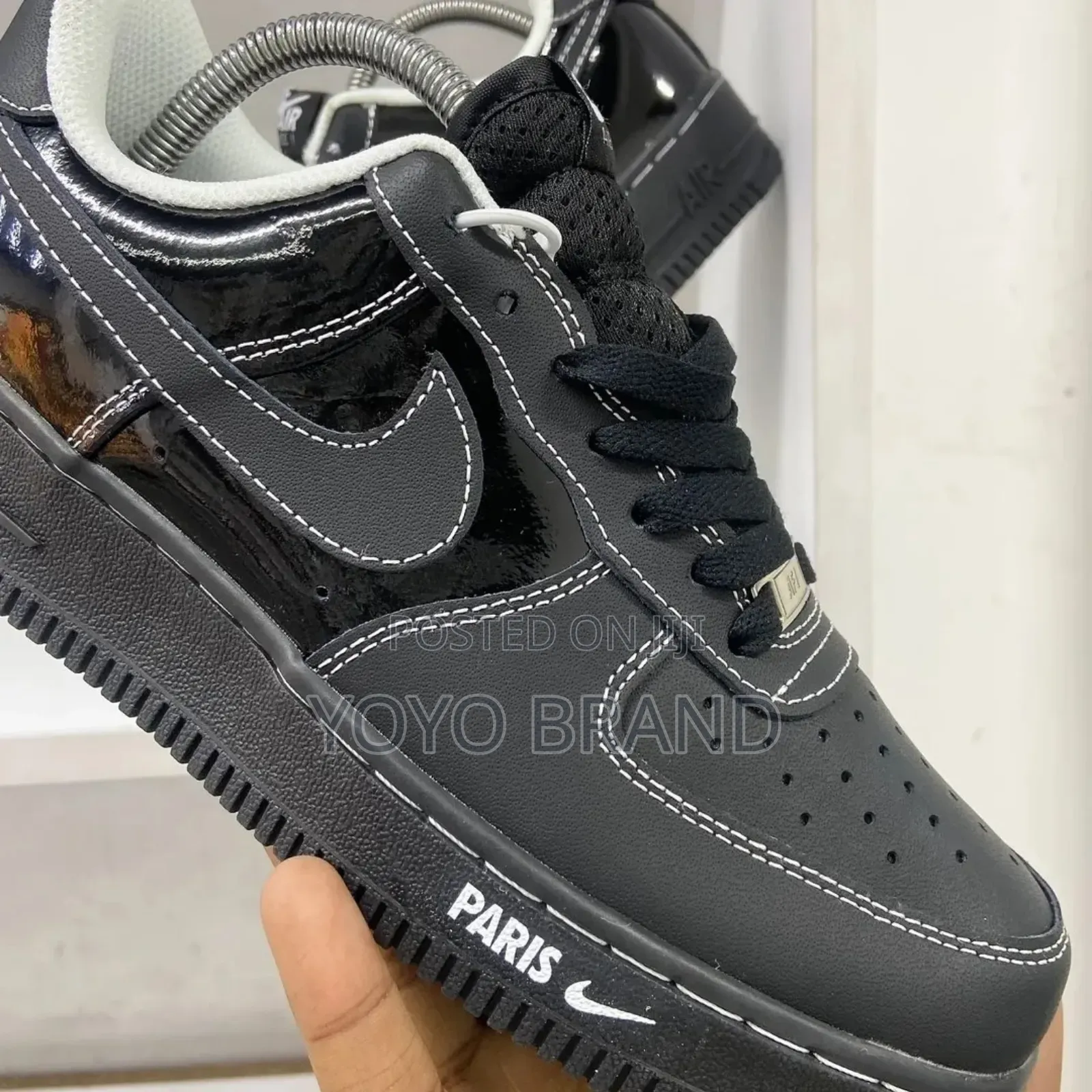 New Nike Air Force Coustom Black Fashion Shoes